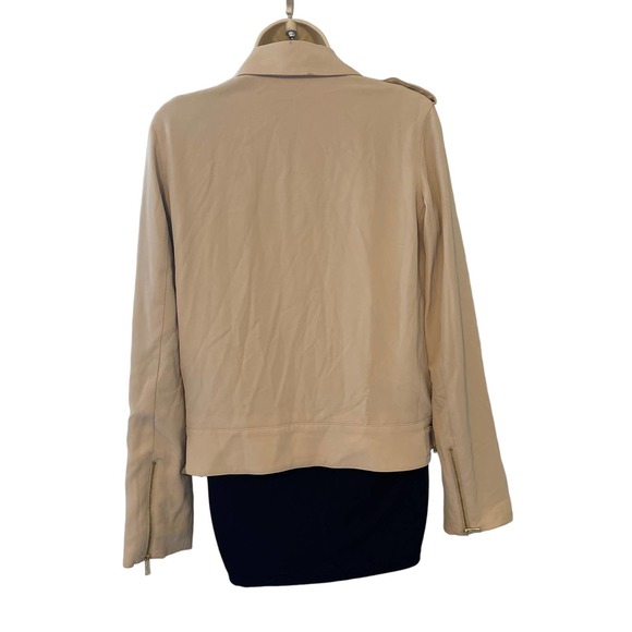 Calvin Klein Cream Colored Offset Gold Metal Zippers & Snaps Size 4 Pre-owned - Picture 4 of 12